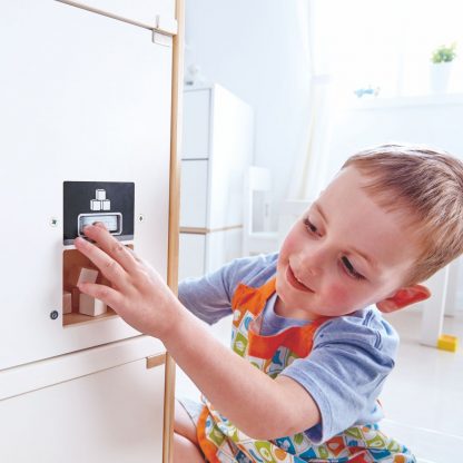Hape Kühlschrank weiß/rot für die Kinderküche