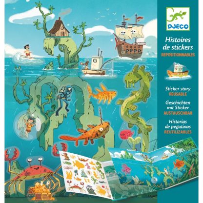 Stickermappe mit wiederverwendbaren Stickern - Thema Meeresabenteuer