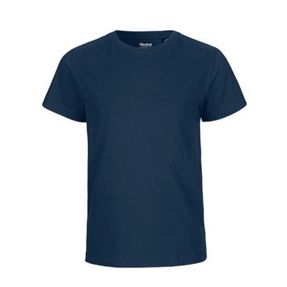 dunkelblaues Kinder T-Shirt aus Biobaumwolle
