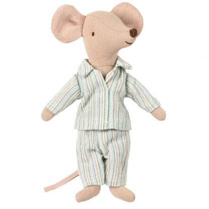Maileg Maus aus Baumwolle im blauen Pyjama