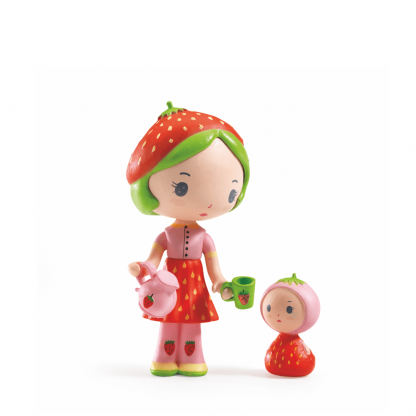 Tinyly Spielfigur mit Erdbeere und Teekanne