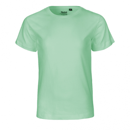 mintfarbenes Kinder T-Shirt aus Biobaumwolle