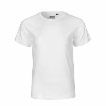 weißes Kinder T-Shirt aus Biobaumwolle