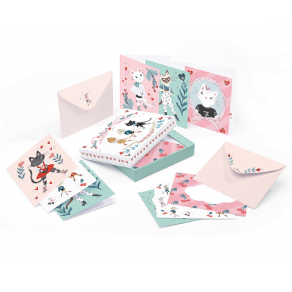 Korrespondenzbox Faltkarten mit Kuverts Lucille Lovely Paper by Djeco