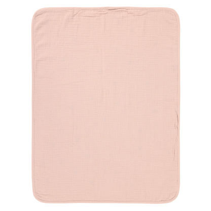 Lässig Decke Muslin GOTS Dots rosa Rückseite