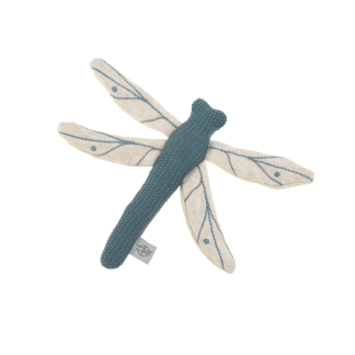 Lässig Libelle blau mit Rassel und Knisterpapier