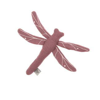 Lässig Libelle rot mit Rassel und Knisterpapier