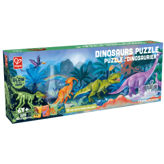Hape Dinosaurier Puzzle 200 Teile fluoriszierend