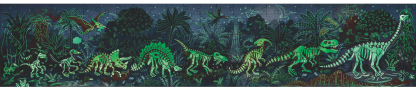 Hape Dinosaurier Puzzle 200 Teile leuchtet im Dunkeln