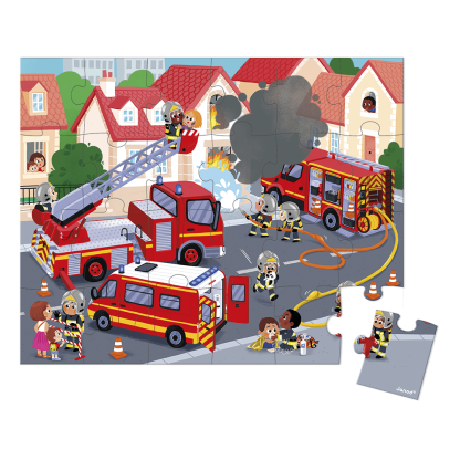 Janod Puzzle Feuerwehr 24 Teile
