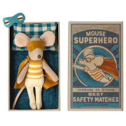 Maileg Little brother mouse Super hero