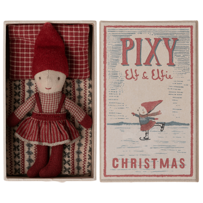 Pixy Elfie in Streichholzschachtel Weihnachtself