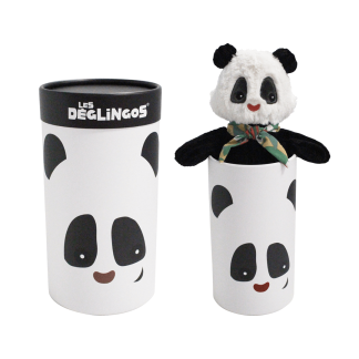 Les Deglingos Rototos Panda Plüschtier klein Box