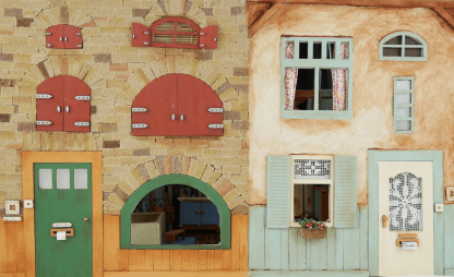 Das Mäusehaus - DIY Bausatz Türen und Fenster Bastelset