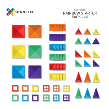 Connetix Regenbogen Starter-Set 60 Teile Inhalt