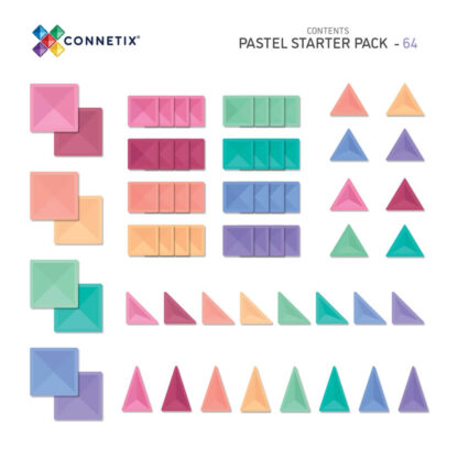 Connetix Magnetbausteine Pastel Starter Pack 64 Teile